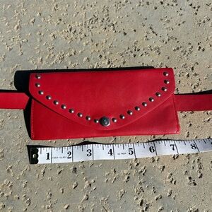 Red Studded Women's Bag